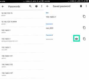 Check Saved Password in Chrome Mobile
