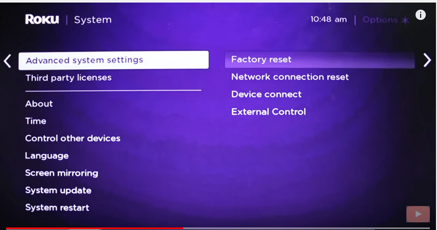 how to reset sharp tv