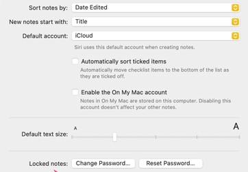 Reset Your Notes Password on Mac