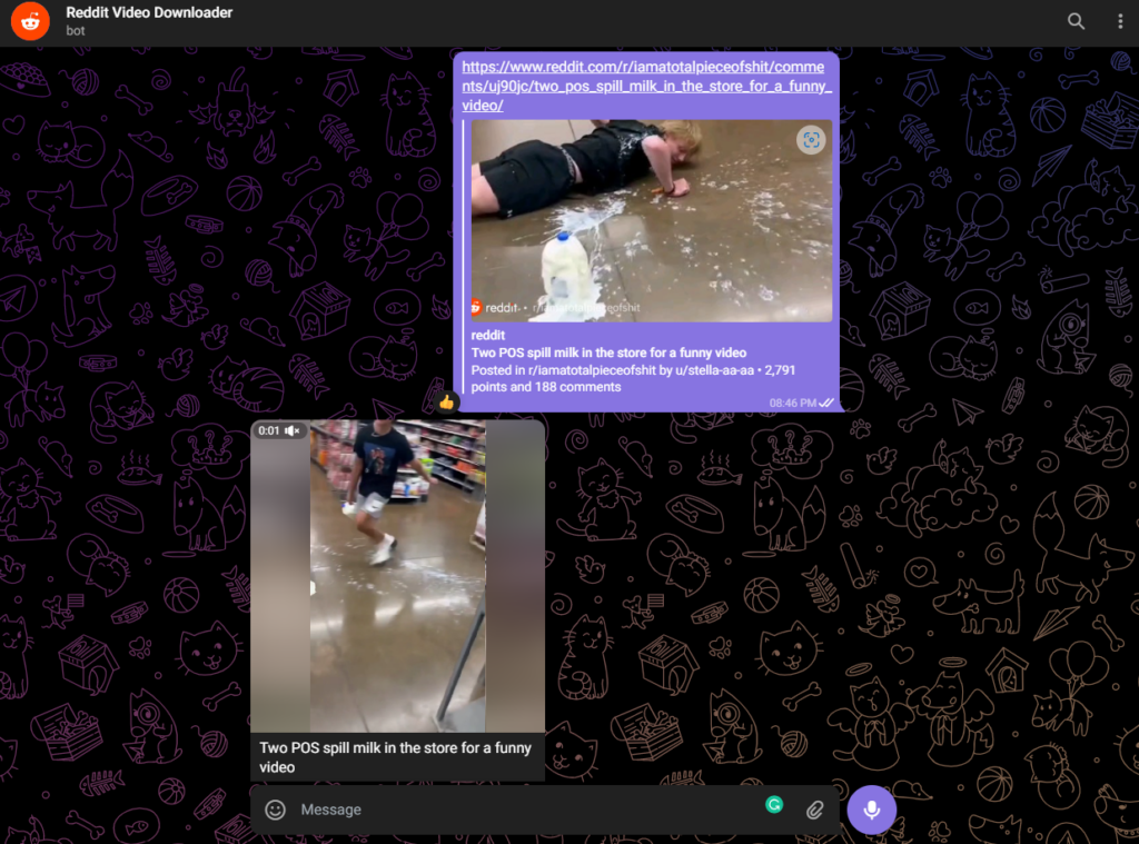 Download Reddit Videos on iPhone with Sound using Telegram Bot
