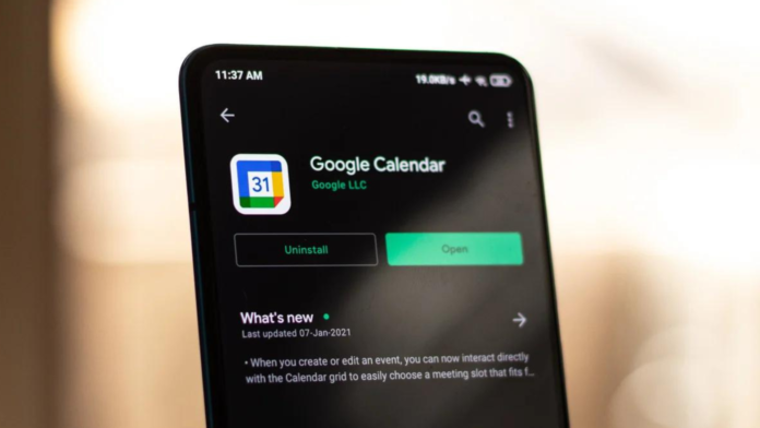 google calendar dark mode