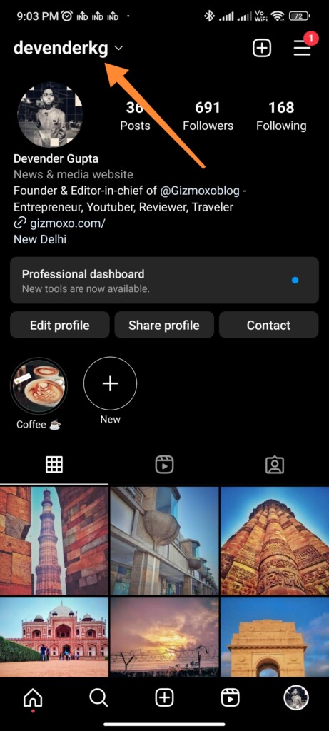 Instagram Profile Username
